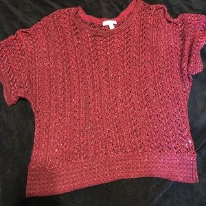 5/$20 Dress barn short sleeve sweater Maroon 18/20 5/$20 SALE JUST BUNDLE